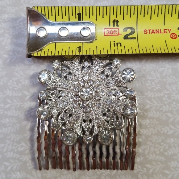 Rhinestone Hair Comb Flapper Deco Nouveau 1920's - Picture 7 of 8